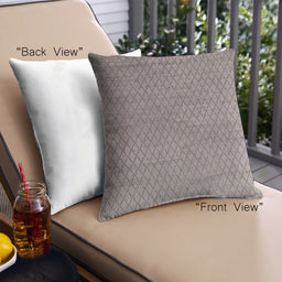 Front View of Mid-Century Modern Urban Square Mauve Taupe Purple Throw Pillow, 18 inch by 18 inch, pwurb134