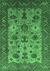 Oriental Emerald Green Industrial Rug, urb1350emgrn