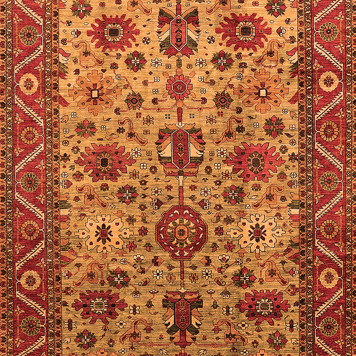 Machine Washable Oriental Orange Industrial Area Rugs, wshurb1350org