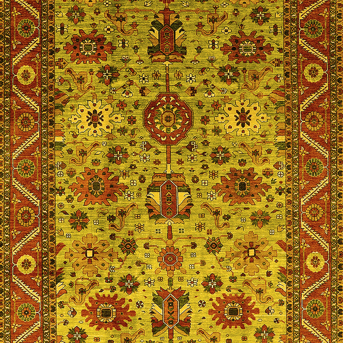 Oriental Yellow Industrial Rug, urb1350yw