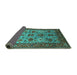 Sideview of Oriental Turquoise Industrial Rug, urb1350turq