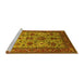 Sideview of Machine Washable Oriental Yellow Industrial Rug, wshurb1350yw