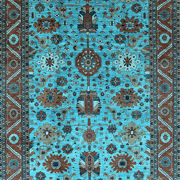 Oriental Light Blue Industrial Rug, urb1350lblu