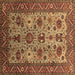 Square Oriental Brown Industrial Rug, urb1350brn