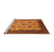 Sideview of Machine Washable Oriental Orange Traditional Area Rugs, wshurb1351org