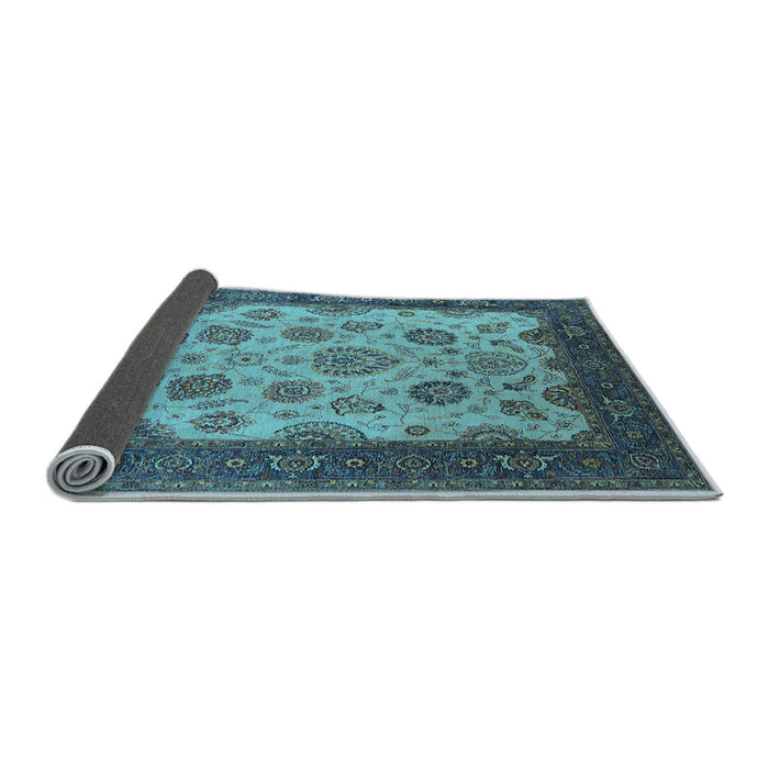 Sideview of Oriental Light Blue Traditional Rug, urb1351lblu