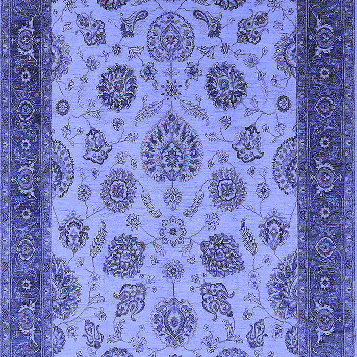 Machine Washable Oriental Blue Traditional Rug, wshurb1351blu