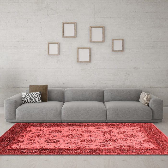 Traditional Red Washable Rugs