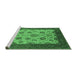 Sideview of Machine Washable Oriental Emerald Green Traditional Area Rugs, wshurb1351emgrn