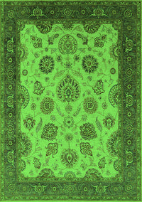 Oriental Green Traditional Rug, urb1351grn