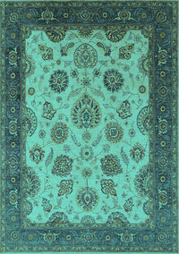 Oriental Turquoise Traditional Rug, urb1351turq