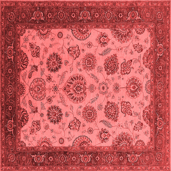 Machine Washable Oriental Red Traditional Rug, wshurb1351red