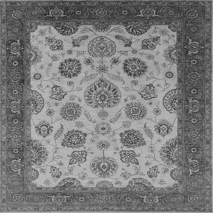 Square Oriental Gray Traditional Rug, urb1351gry