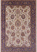 Mid-Century Modern Maroon Purple Oriental Rug, urb1351