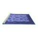 Sideview of Machine Washable Oriental Blue Traditional Rug, wshurb1351blu