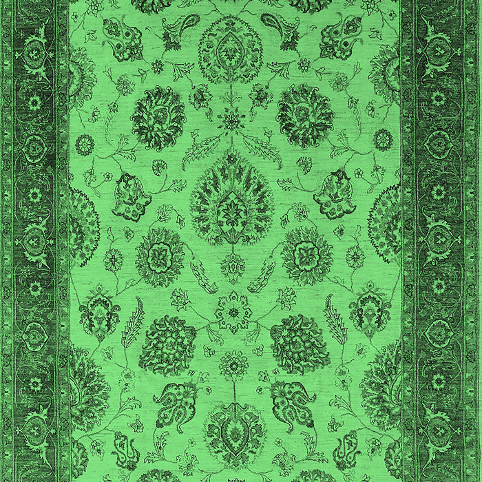 Oriental Emerald Green Traditional Rug, urb1351emgrn