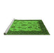 Sideview of Machine Washable Oriental Green Traditional Area Rugs, wshurb1351grn