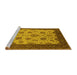 Sideview of Machine Washable Oriental Yellow Traditional Rug, wshurb1351yw