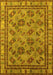 Machine Washable Oriental Yellow Traditional Rug, wshurb1352yw