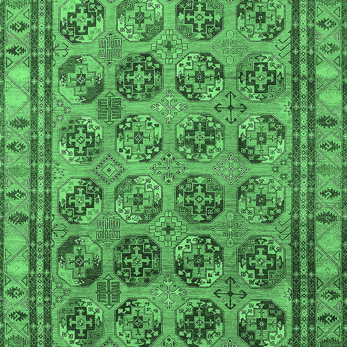 Machine Washable Oriental Emerald Green Traditional Area Rugs, wshurb1352emgrn