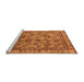 Sideview of Machine Washable Oriental Orange Traditional Area Rugs, wshurb1352org