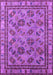 Machine Washable Oriental Purple Traditional Area Rugs, wshurb1352pur