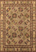 Machine Washable Oriental Brown Traditional Rug, wshurb1352brn