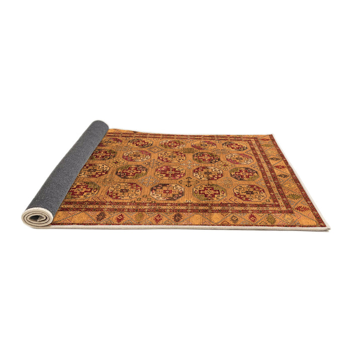 Sideview of Oriental Orange Traditional Rug, urb1352org