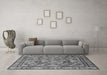 Machine Washable Oriental Gray Traditional Rug in a Living Room,, wshurb1352gry