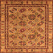 Square Oriental Orange Traditional Rug, urb1352org