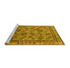 Sideview of Machine Washable Oriental Yellow Traditional Rug, wshurb1352yw