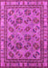 Machine Washable Oriental Pink Traditional Rug, wshurb1352pnk