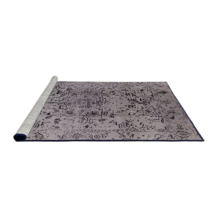 Sideview of Machine Washable Industrial Modern Viola Purple Rug, wshurb1353