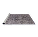 Sideview of Machine Washable Industrial Modern Viola Purple Rug, wshurb1353