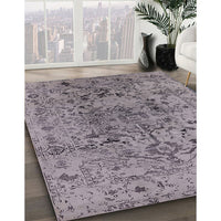 Mid-Century Modern Purple Oriental Rug, urb1353