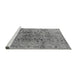 Sideview of Machine Washable Oriental Gray Industrial Rug, wshurb1353gry