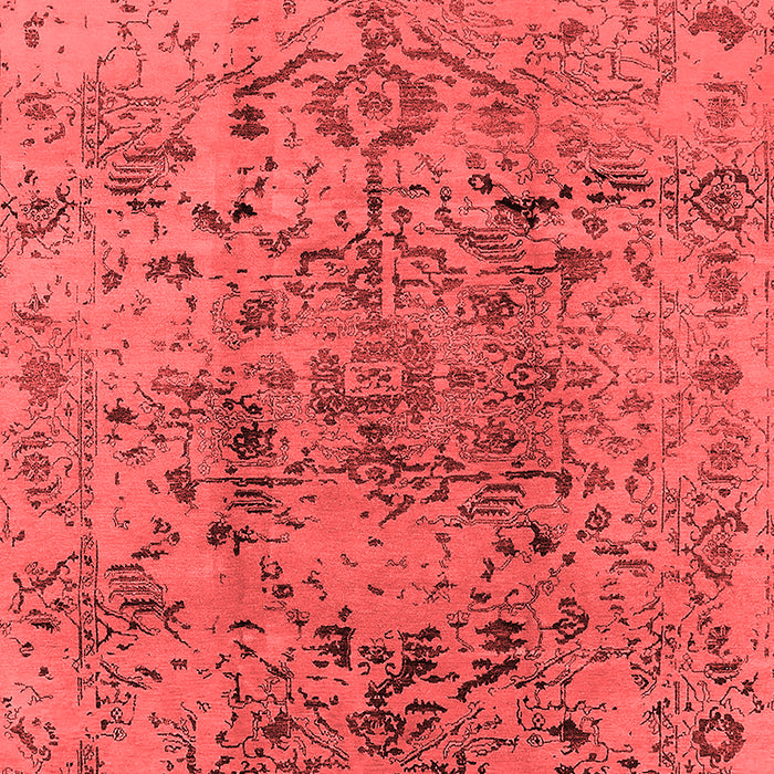 Machine Washable Oriental Red Industrial Rug, wshurb1353red