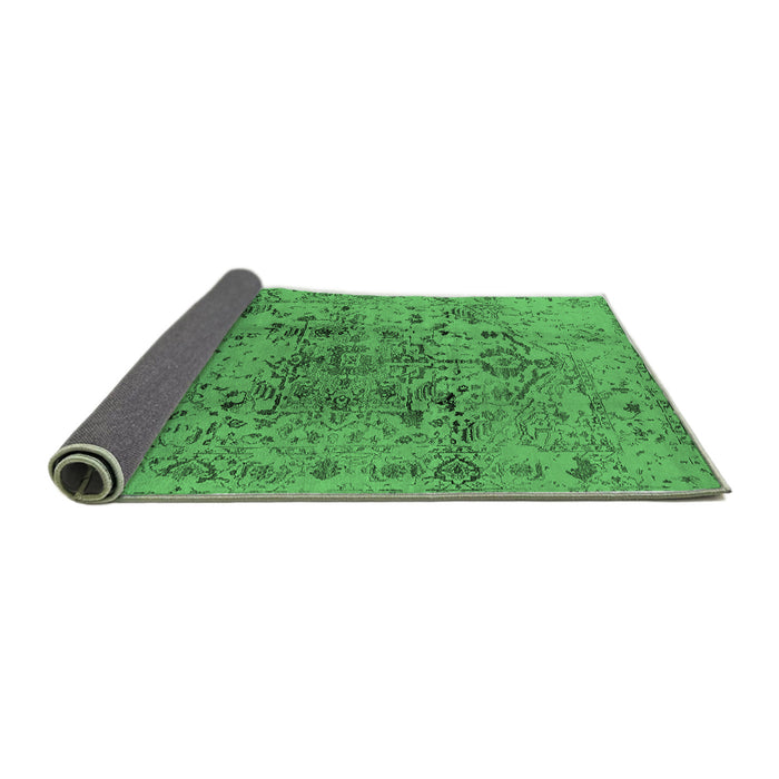 Sideview of Oriental Emerald Green Industrial Rug, urb1353emgrn