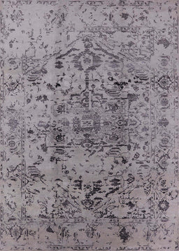 Mid-Century Modern Purple Oriental Rug, urb1353