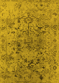 Oriental Yellow Industrial Rug, urb1353yw