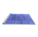 Sideview of Machine Washable Oriental Blue Industrial Rug, wshurb1353blu