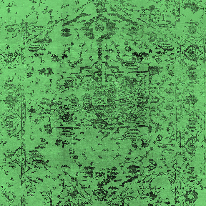 Oriental Emerald Green Industrial Rug, urb1353emgrn