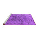Sideview of Machine Washable Oriental Purple Industrial Area Rugs, wshurb1353pur
