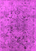 Machine Washable Oriental Pink Industrial Rug, wshurb1353pnk