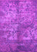 Machine Washable Oriental Pink Industrial Rug, wshurb1354pnk