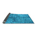 Sideview of Oriental Light Blue Industrial Rug, urb1354lblu