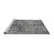 Sideview of Machine Washable Oriental Gray Industrial Rug, wshurb1354gry