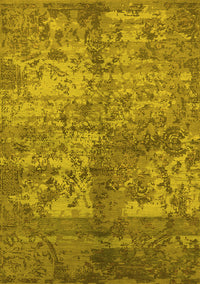 Oriental Yellow Industrial Rug, urb1354yw