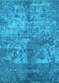 Oriental Light Blue Industrial Rug, urb1354lblu