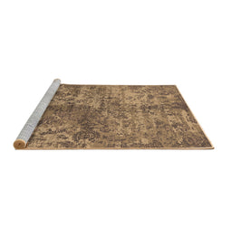 Sideview of Machine Washable Oriental Brown Industrial Rug, wshurb1354brn